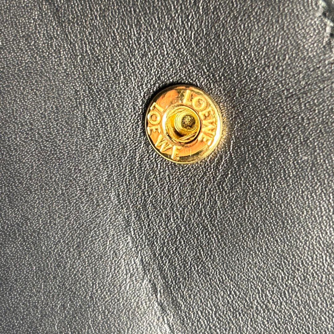 【希少】 LOEWE パズル バイフォールド ウォレット 折財布 ネイビー