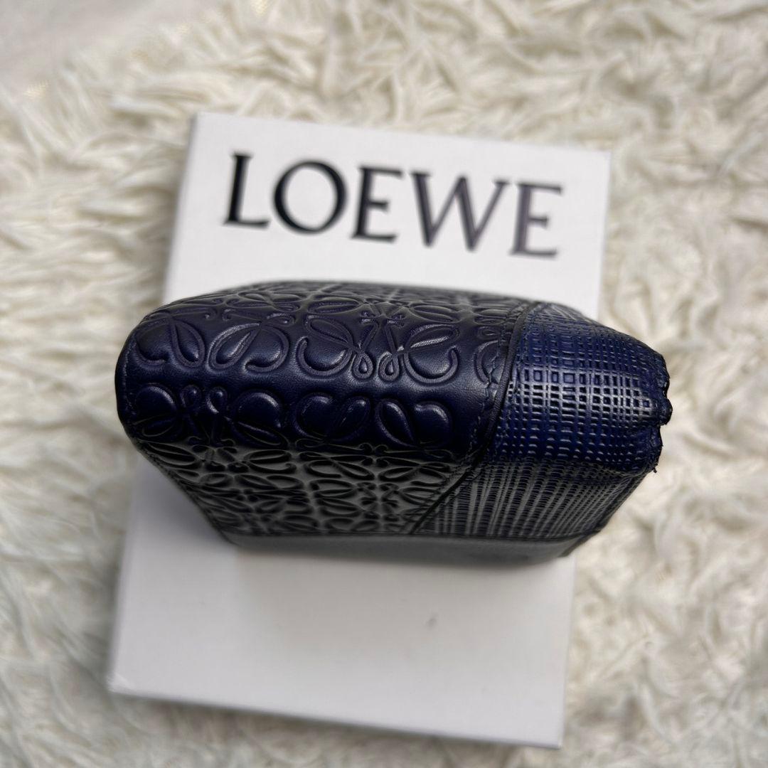 【希少】 LOEWE パズル バイフォールド ウォレット 折財布 ネイビー