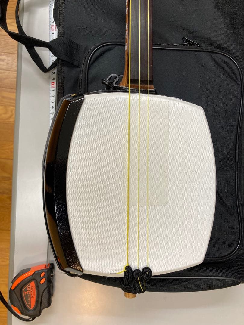 【津軽三味線】初心者セット　約1年使用　撥、駒、指掛け、黒いソフトケース付き