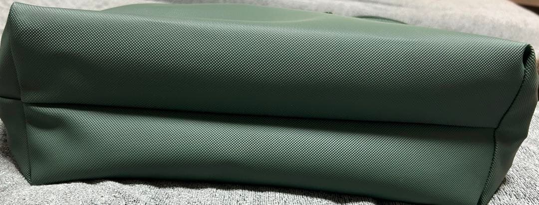 LACOSTE グリーン プチピケ ラージ トートバッグ