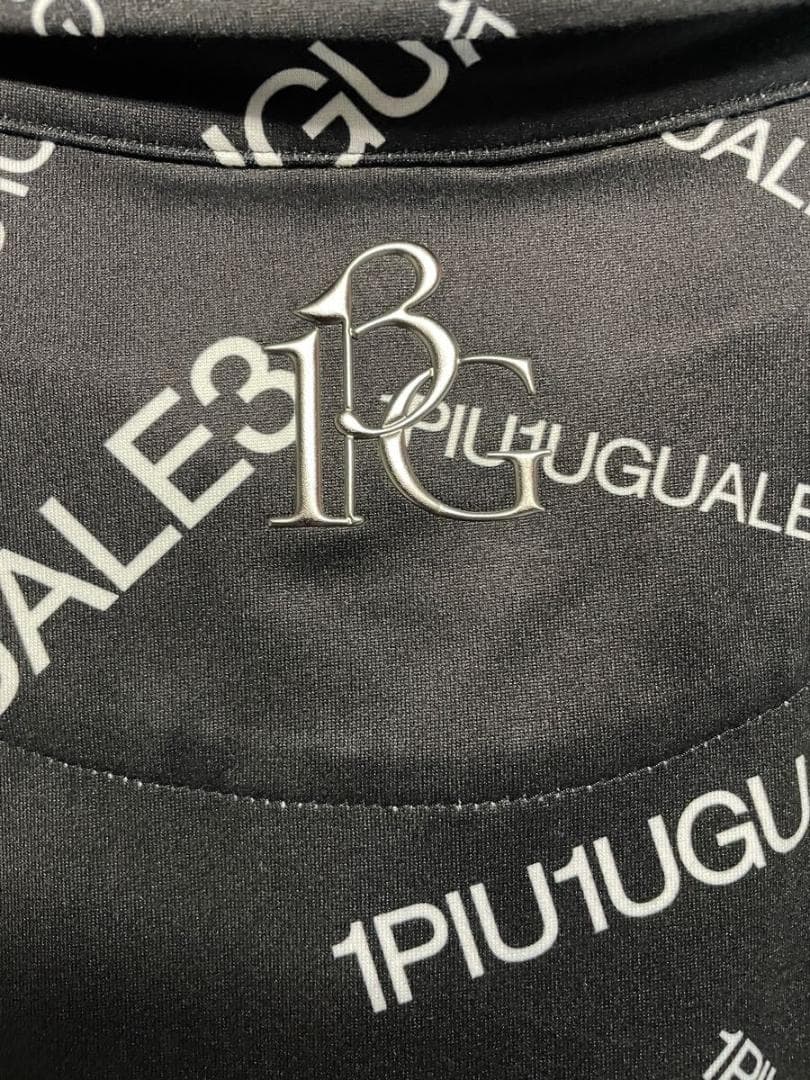 4万1800円　1piu1uguale3 GOLF 総柄 半袖ポロシャツ AKM