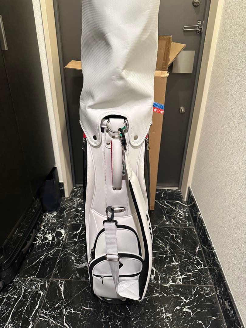 le coq sportif キャディバッグ ホワイト/ブラック