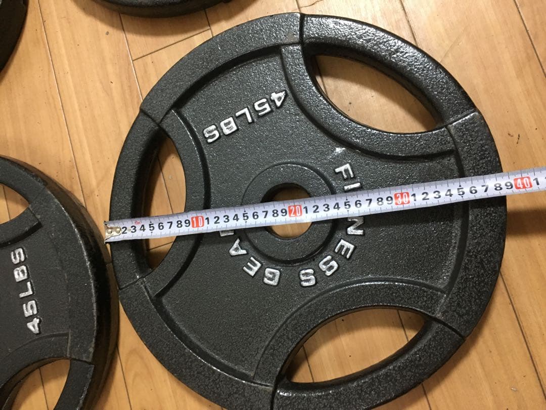 FITNESS GEAR オリンピック プレートセット穴径50mm 計107Kg