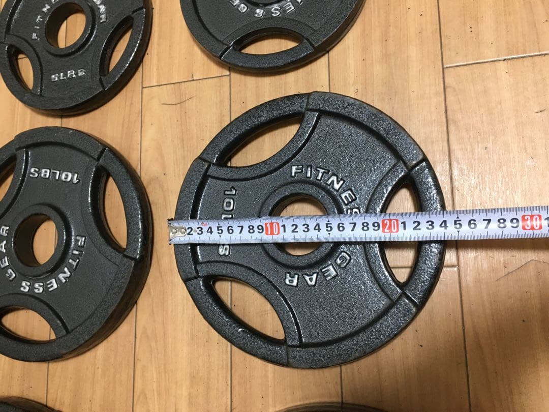 FITNESS GEAR オリンピック プレートセット穴径50mm 計107Kg