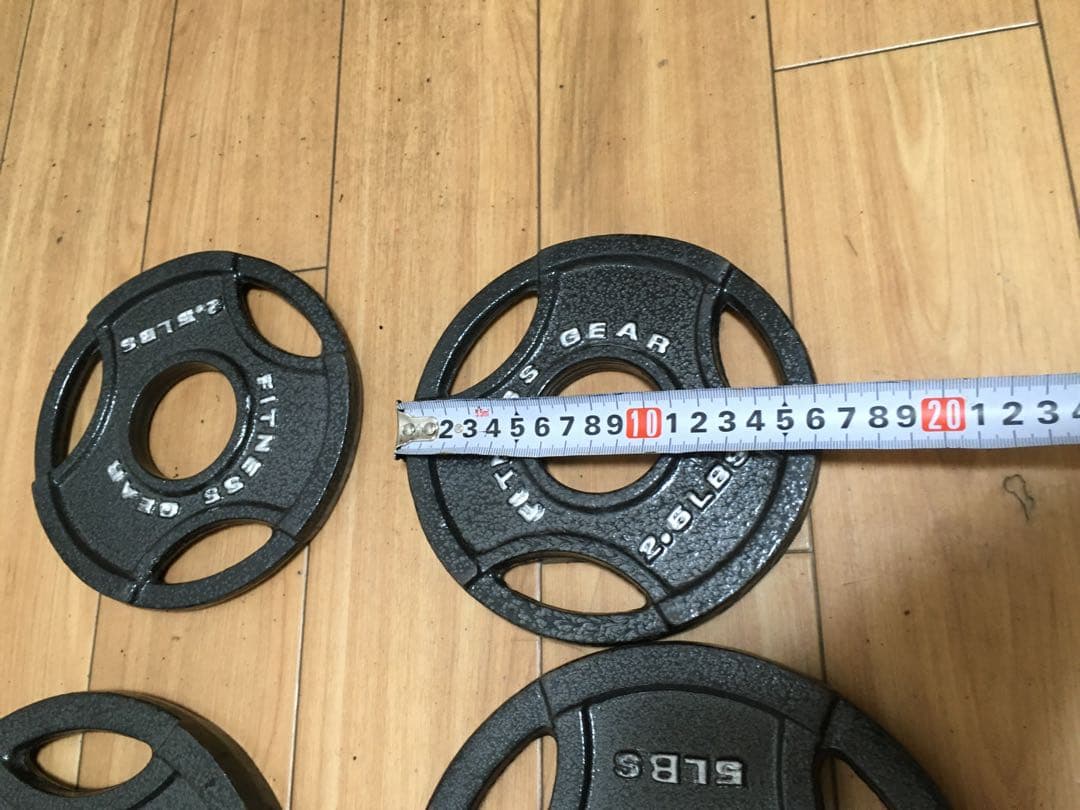 FITNESS GEAR オリンピック プレートセット穴径50mm 計107Kg