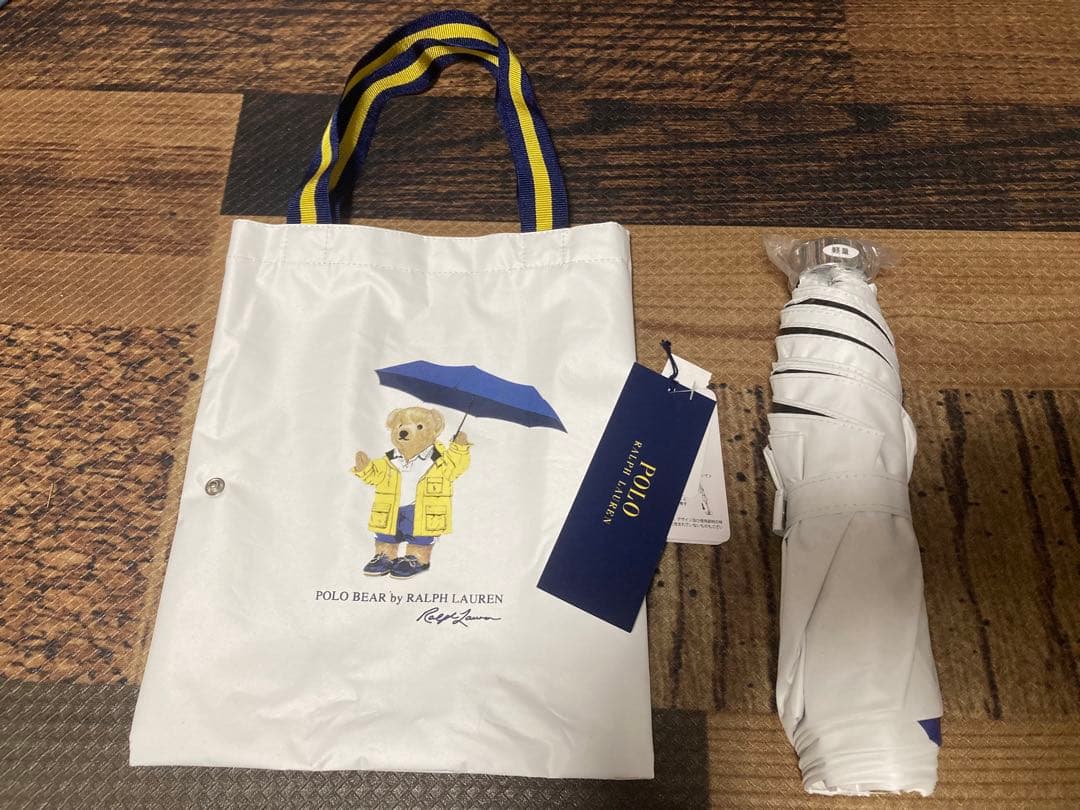 POLO RALPH LAUREN 晴雨兼用1級遮光　UV ポロベア　大型収納袋