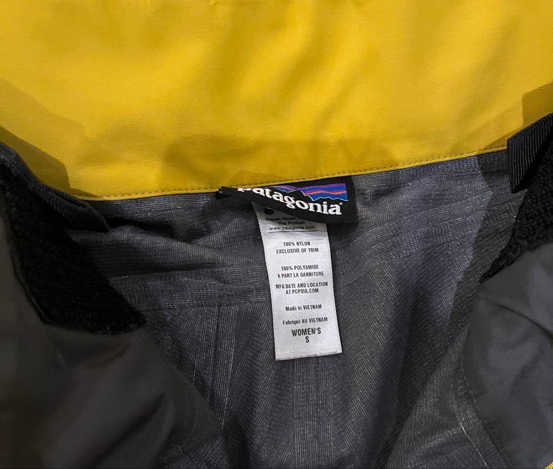 patagonia イエロースノーボードパンツ ゴアテックス