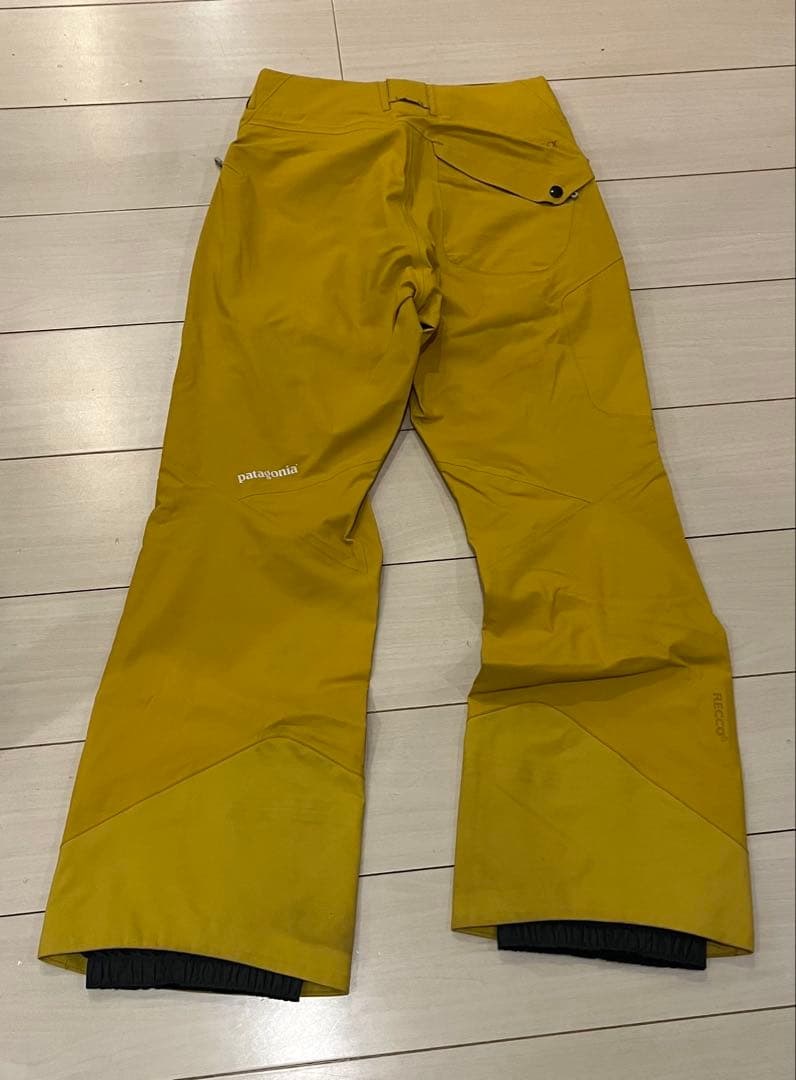 patagonia イエロースノーボードパンツ ゴアテックス