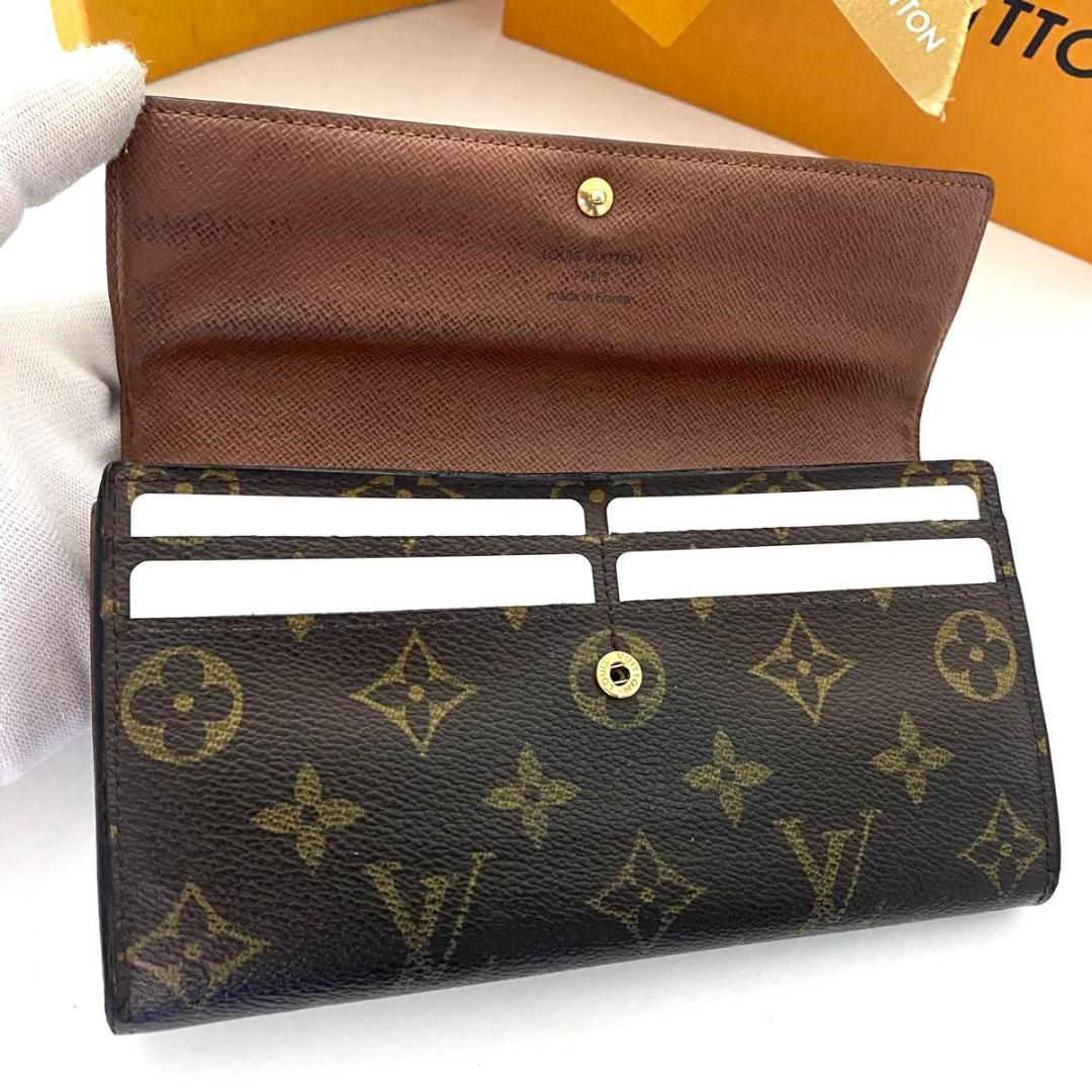 ルイ ヴィトン◎ポルトフォイユ サラ モノグラム 長財布 ブラウン フラップ