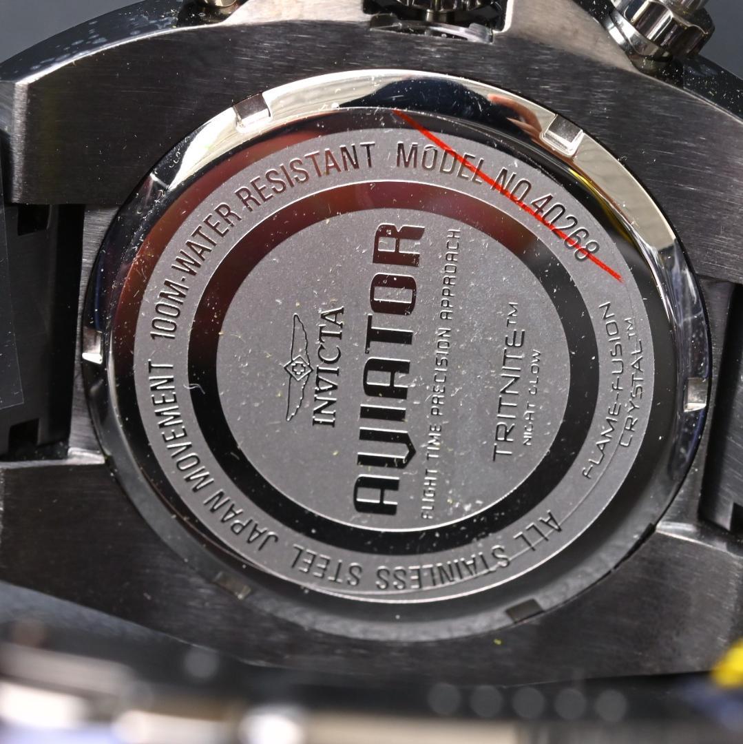 インビクタ『Aviator 40268』★デュアルタイム機能★ガンメタカラー