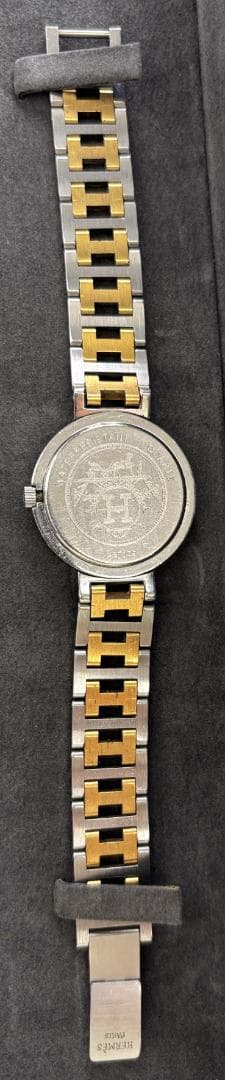 HERMÈS エルメス クリッパークオーツ 箱 コマ 国内ギャラ有り 電池交換済