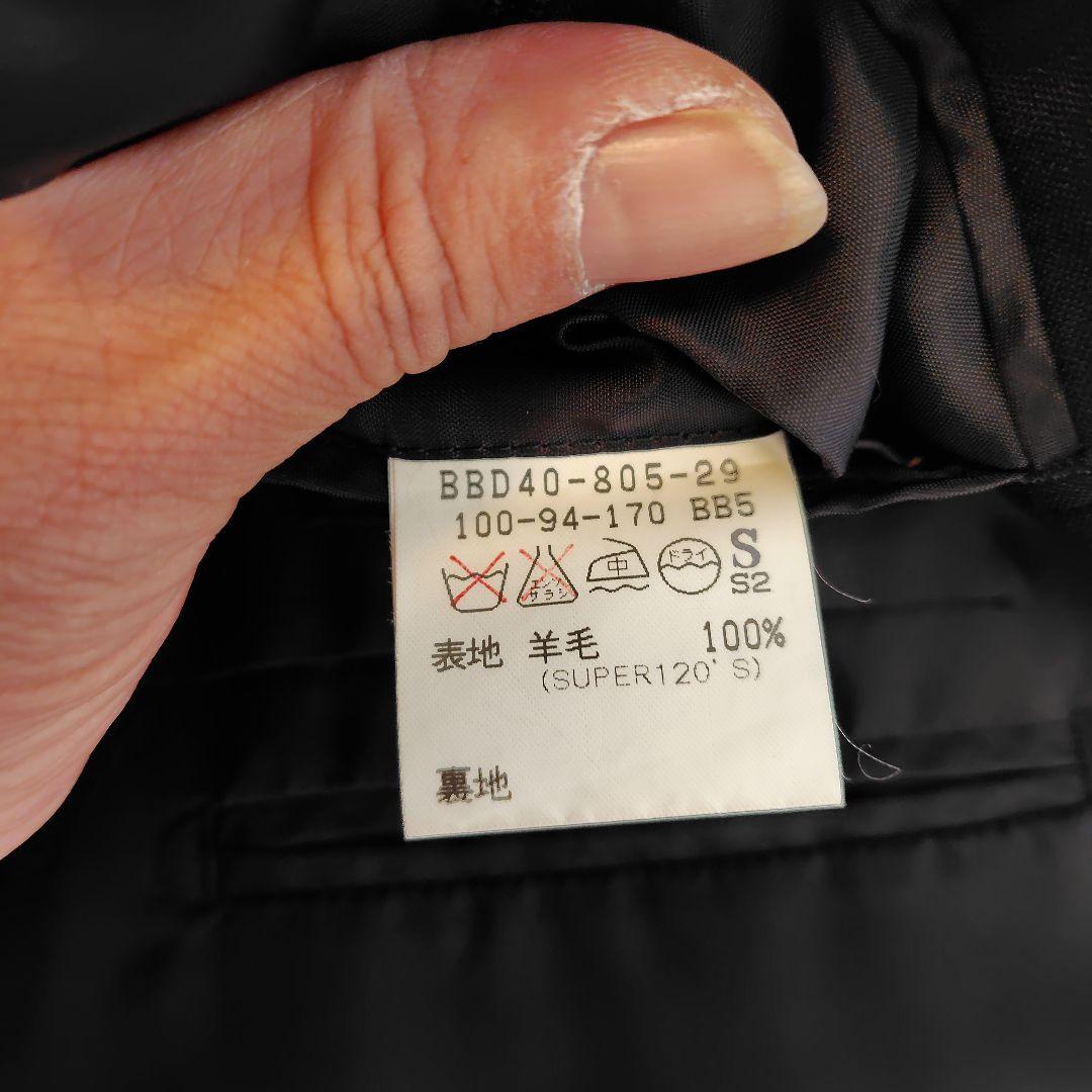 バーバリー　黒 シングルジャケット スラックス セット