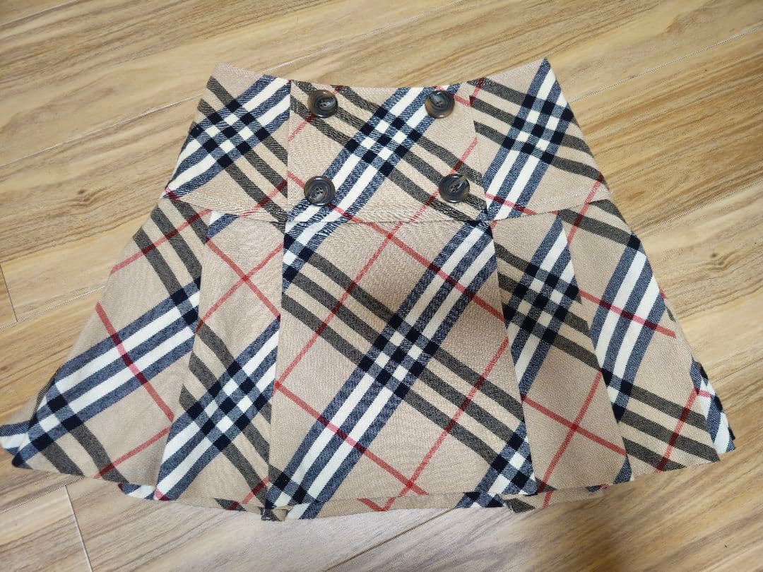 【希少】美品　バーバリーブルーレーベル ノバチェック プリーツスカート