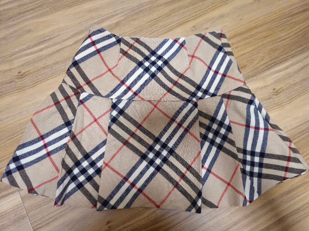 【希少】美品　バーバリーブルーレーベル ノバチェック プリーツスカート