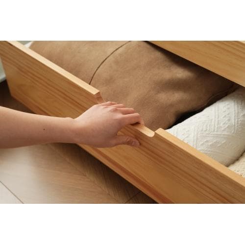 ソファベッド ディベッド 伸長式ベッド 木製 引き出し付き 収納付き おしゃれ