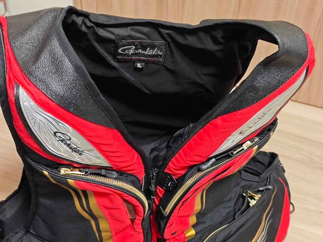 がまかつ アルテマシールドプロ ベスト 3Lサイズ(レッド)