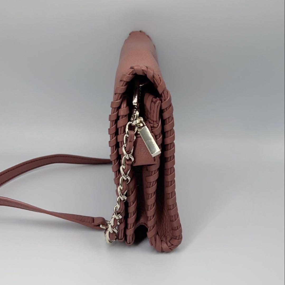 極美品✨TORY BURCHチェーンショルダー　マリオン　ピンク系