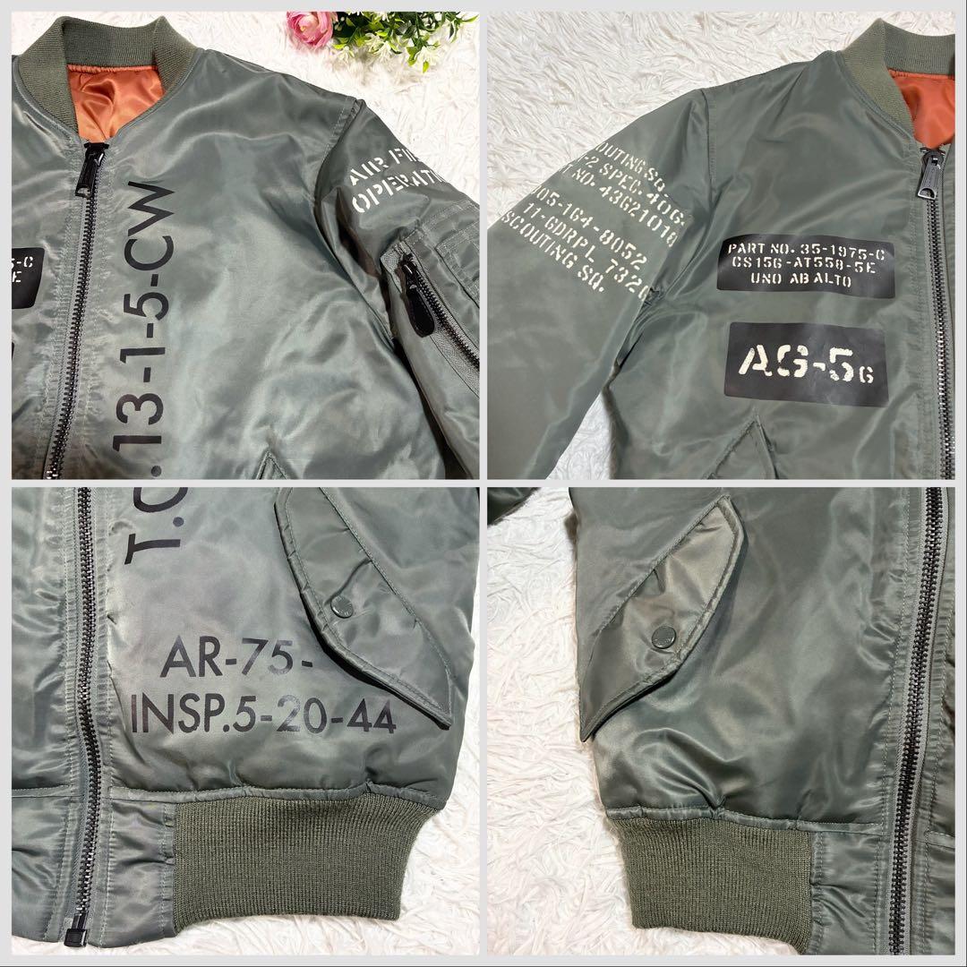 【AVIREX】 MA-1 フライトジャケット ステンシル REBUILD M