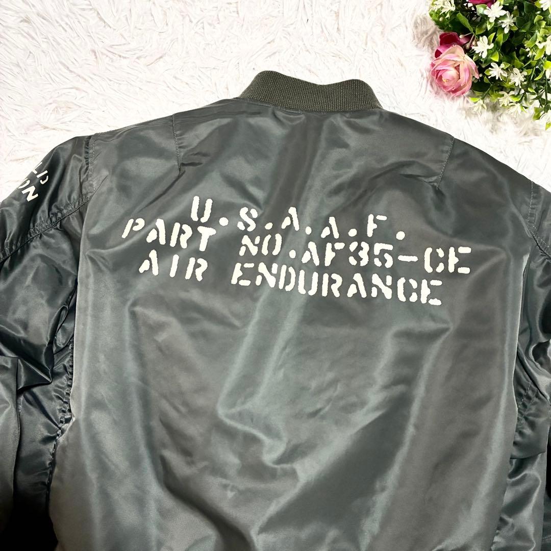 【AVIREX】 MA-1 フライトジャケット ステンシル REBUILD M