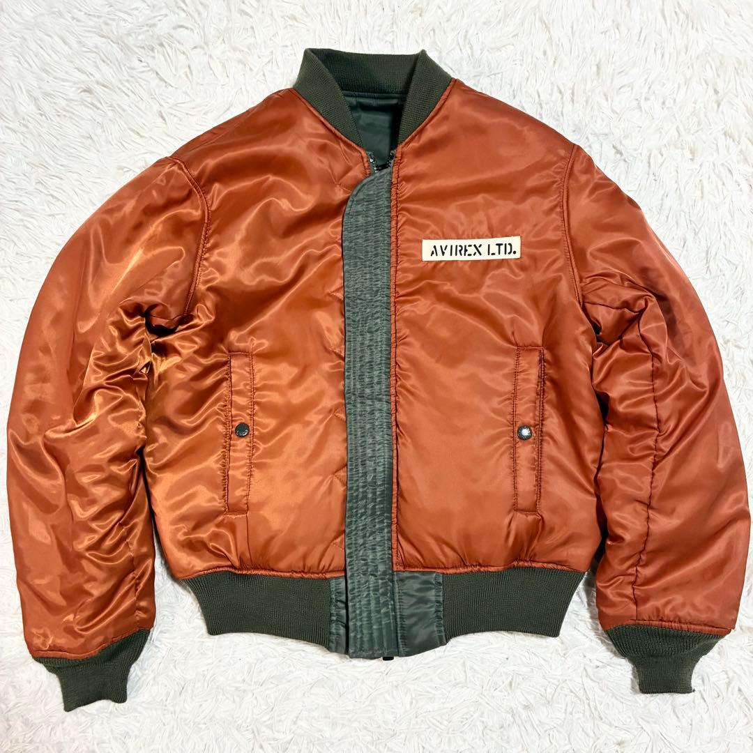 【AVIREX】 MA-1 フライトジャケット ステンシル REBUILD M