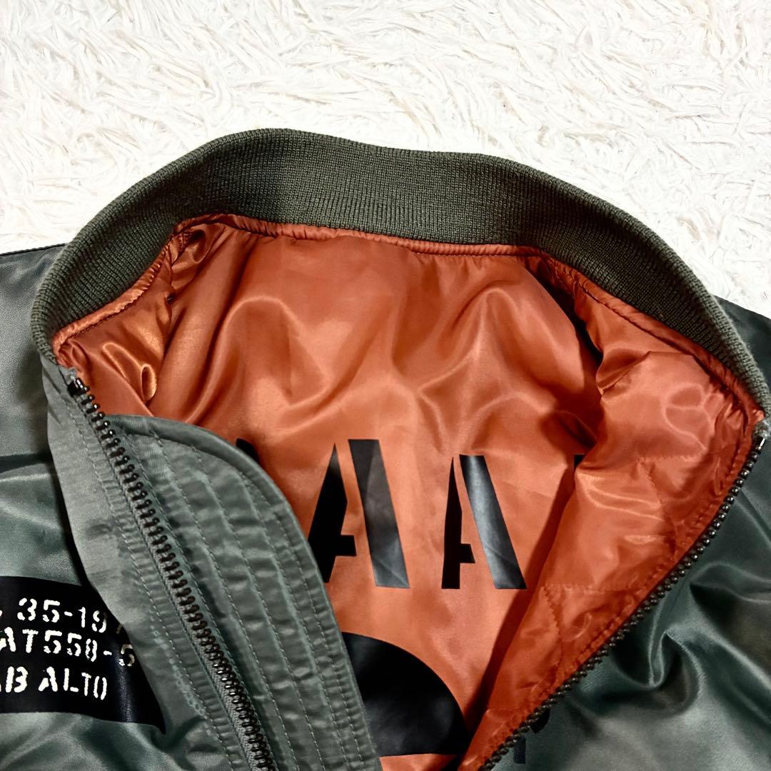 【AVIREX】 MA-1 フライトジャケット ステンシル REBUILD M