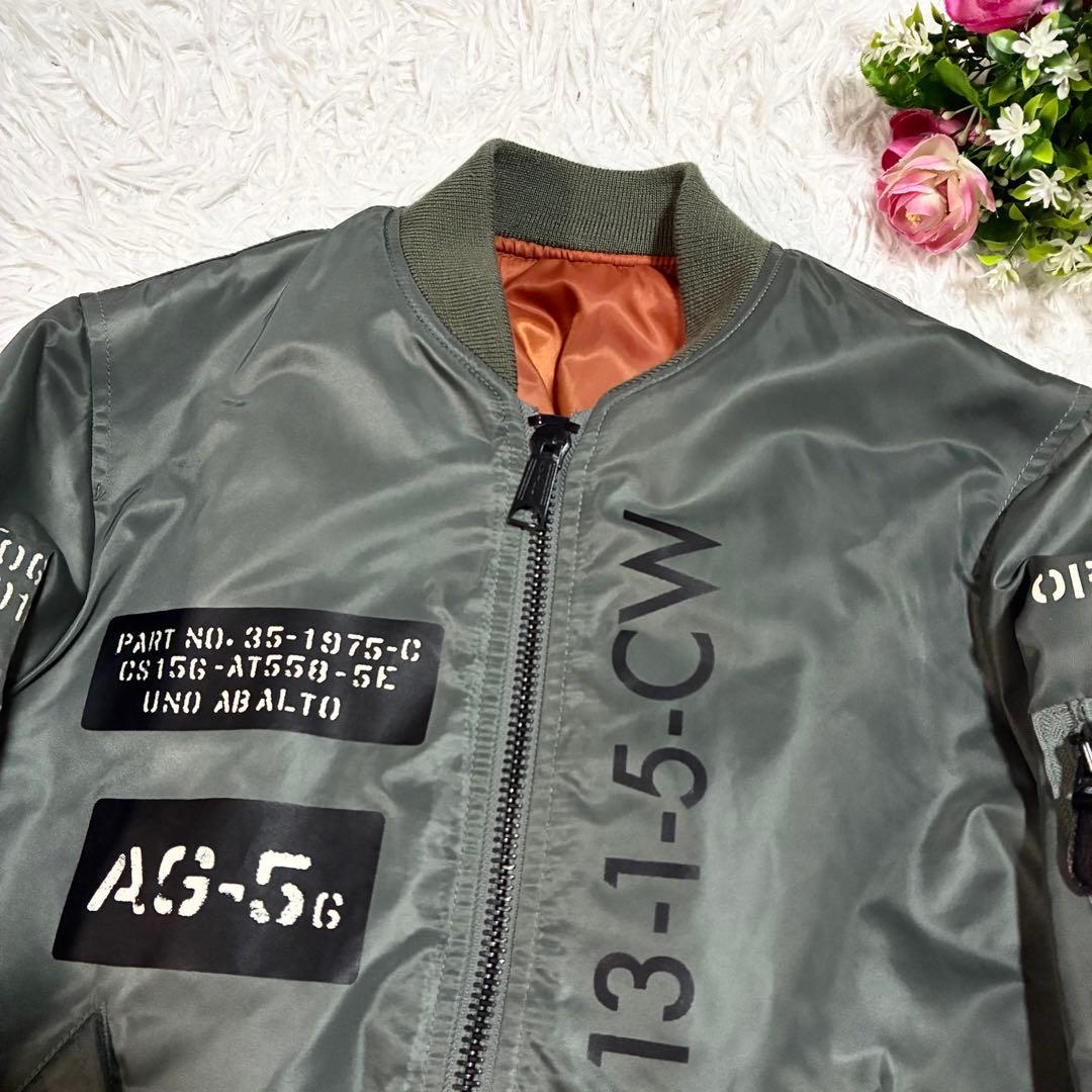 【AVIREX】 MA-1 フライトジャケット ステンシル REBUILD M