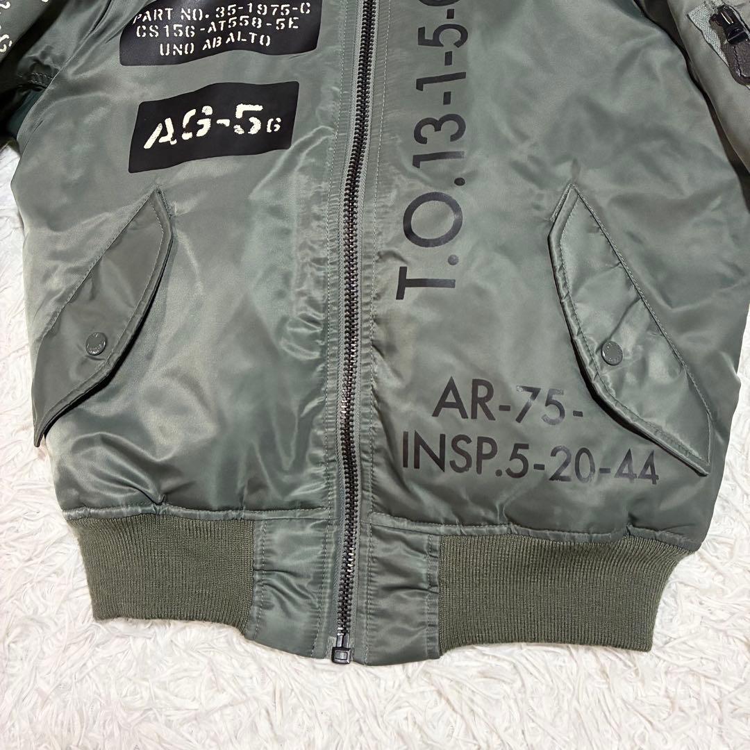 【AVIREX】 MA-1 フライトジャケット ステンシル REBUILD M