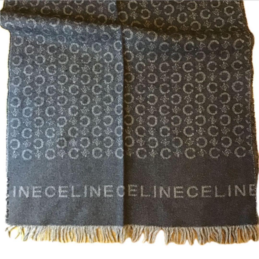 セリーヌ　カシミヤ　マフラー CELINE マカダム　トリオンフ　ユニセックス