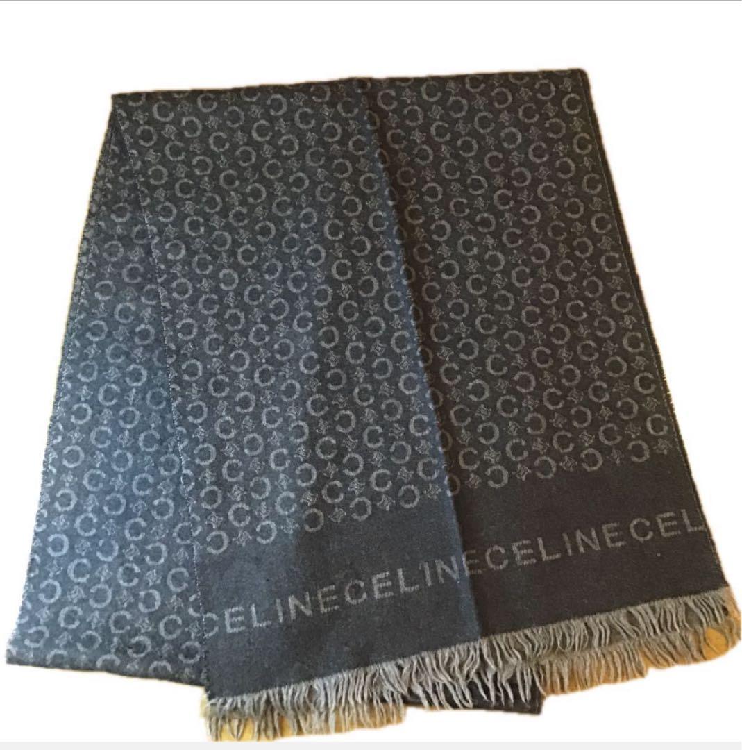 セリーヌ　カシミヤ　マフラー CELINE マカダム　トリオンフ　ユニセックス