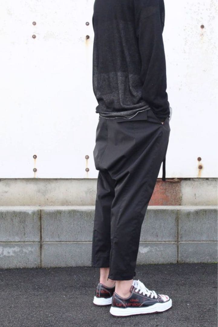 即完売品　　　サルエルパンツ 黒 ウエストベルト付き