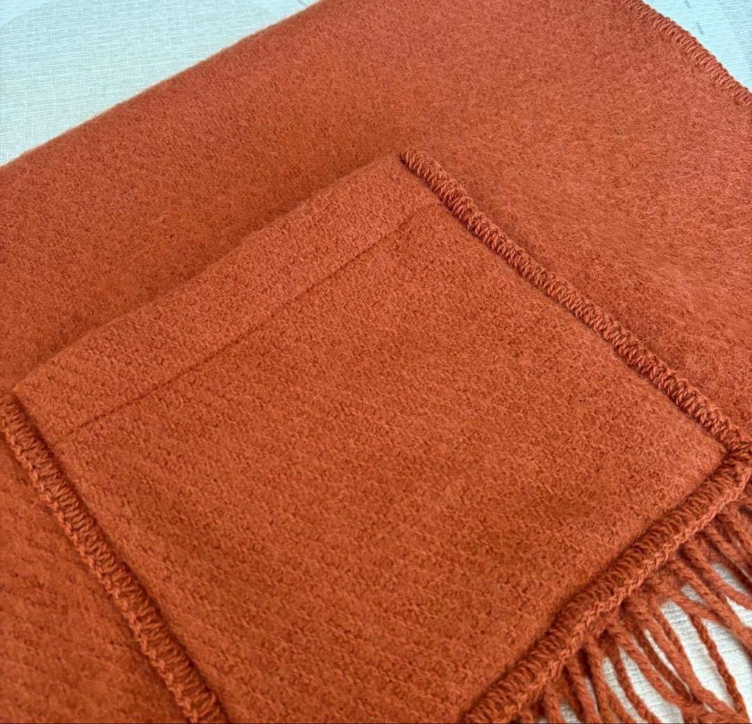 LAPUAN KANKURIT ポケットショール　オレンジUNIストール