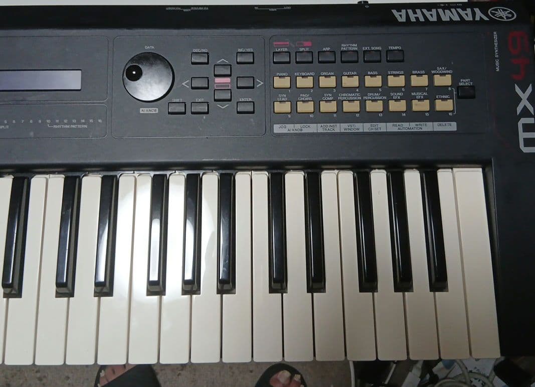値下げ！　動作確認　YAMAHA mx49 シンセサイザー　アダプター付き
