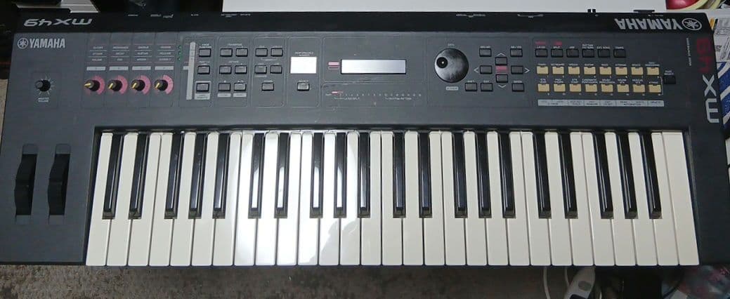 値下げ！　動作確認　YAMAHA mx49 シンセサイザー　アダプター付き