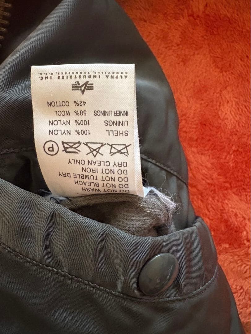 ALPHA INDUSTRIES MA-1 USA製 1969 scovill