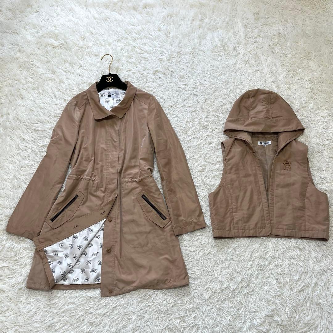 美品✨PICONE ピッコーネ　ナイロンコート　トレンチ　3way 中綿ベスト付