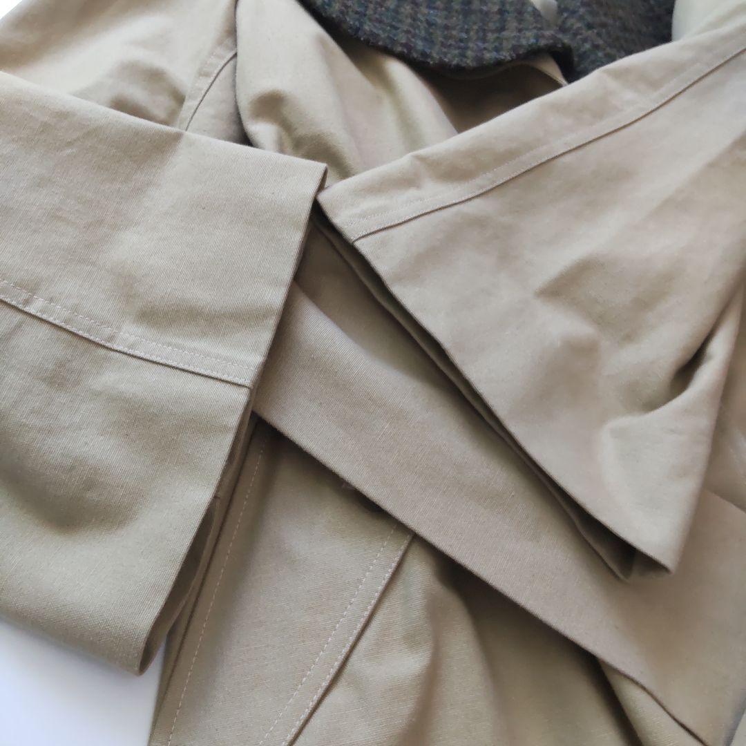 美品 ロエベ ツイードカラー 2way マキシ丈 トレンチコート ベルト付