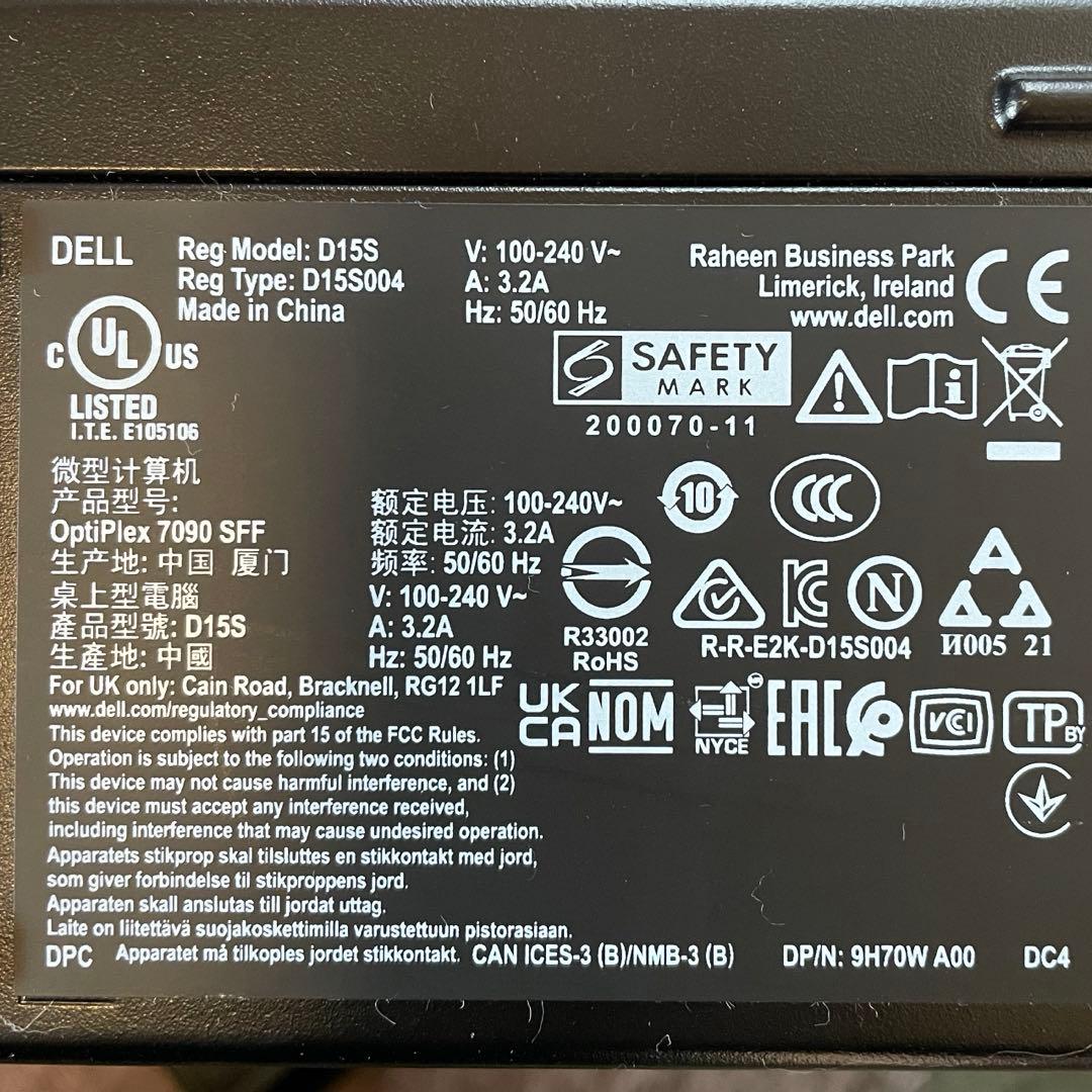 Windowsデスクトップ Dell OptiPlex7090 i9 Win11Pro Office2024