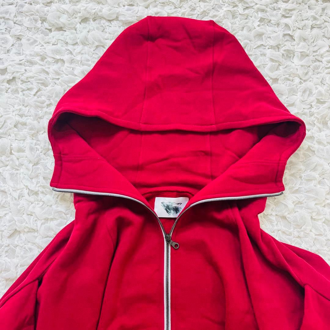 なびくパーカー赤レッド ha | za | ma ハザマhazama松井 諒祐