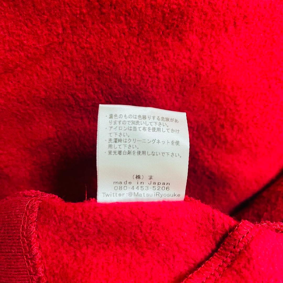 なびくパーカー赤レッド ha | za | ma ハザマhazama松井 諒祐