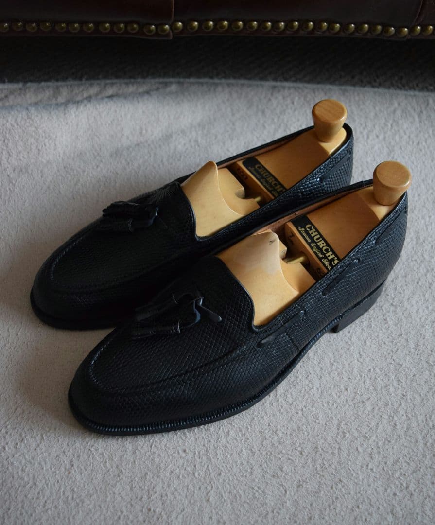 【reo】チャーチ特注 リザードローファー