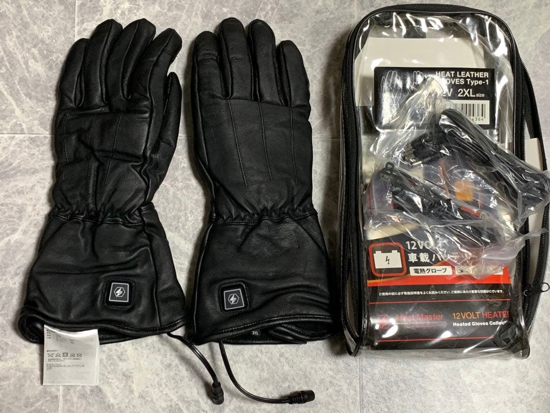 Heat Master 12VヒートレザーグローブTYPE-1 2XLsize
