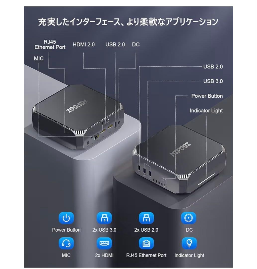ミニPC NIPOGI Mini PC AK2PLUS