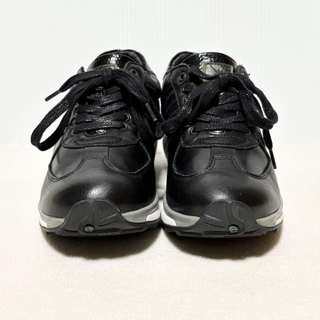 【Xsensible】 ストレッチウォーカー 37 黒 革 健康 綺麗 23.5