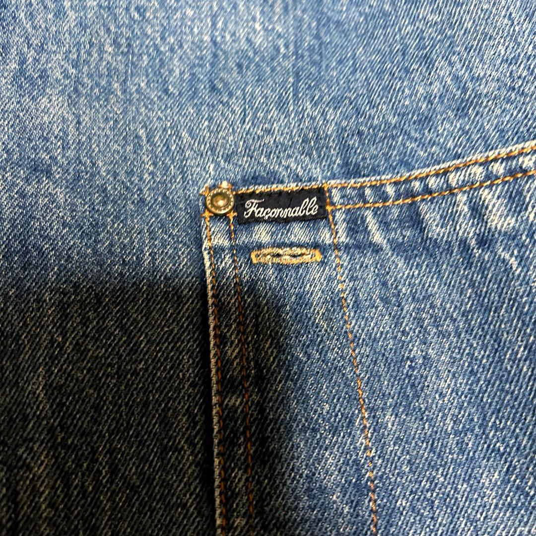 FAÇONNABLE JEAN'S 90s チェック柄 裏地 カバーオール XL