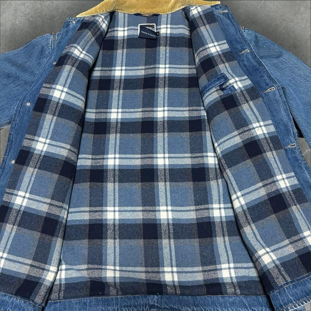 FAÇONNABLE JEAN'S 90s チェック柄 裏地 カバーオール XL