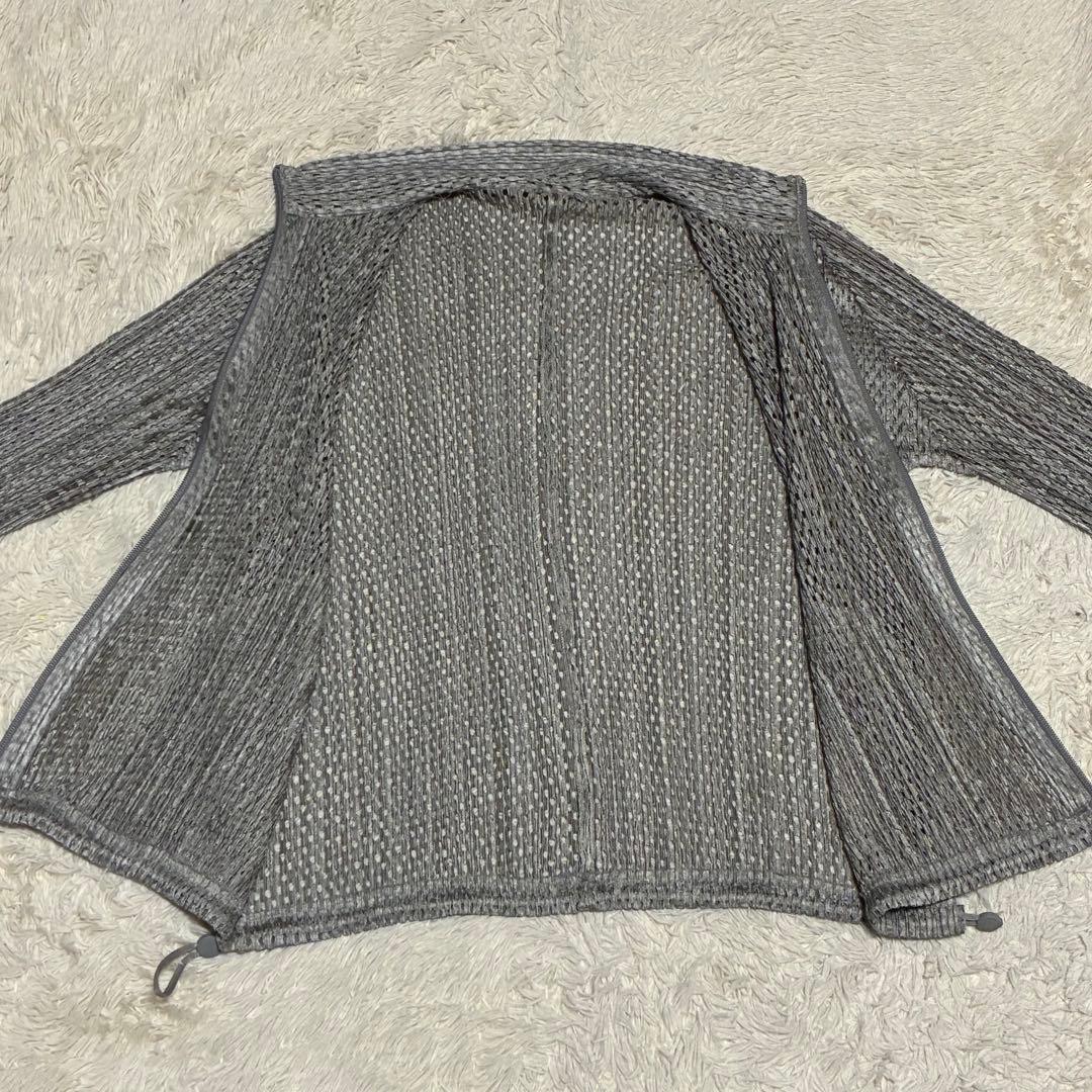 希少 プリーツ プリーズ イッセイミヤケ メッシュ ジップアップ ジャケット