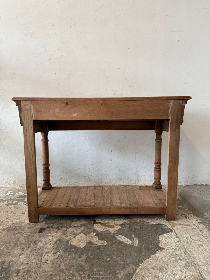 ビンテージ　ドロワー カウンター　コンソール　キッチンテーブル　剥離