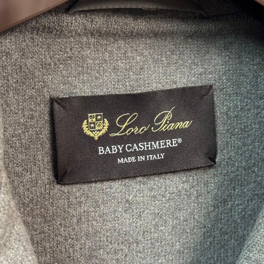 ロロピアーナ　ベビーカシミヤ　38　グレー　ダブルフェイス　チェスターコート