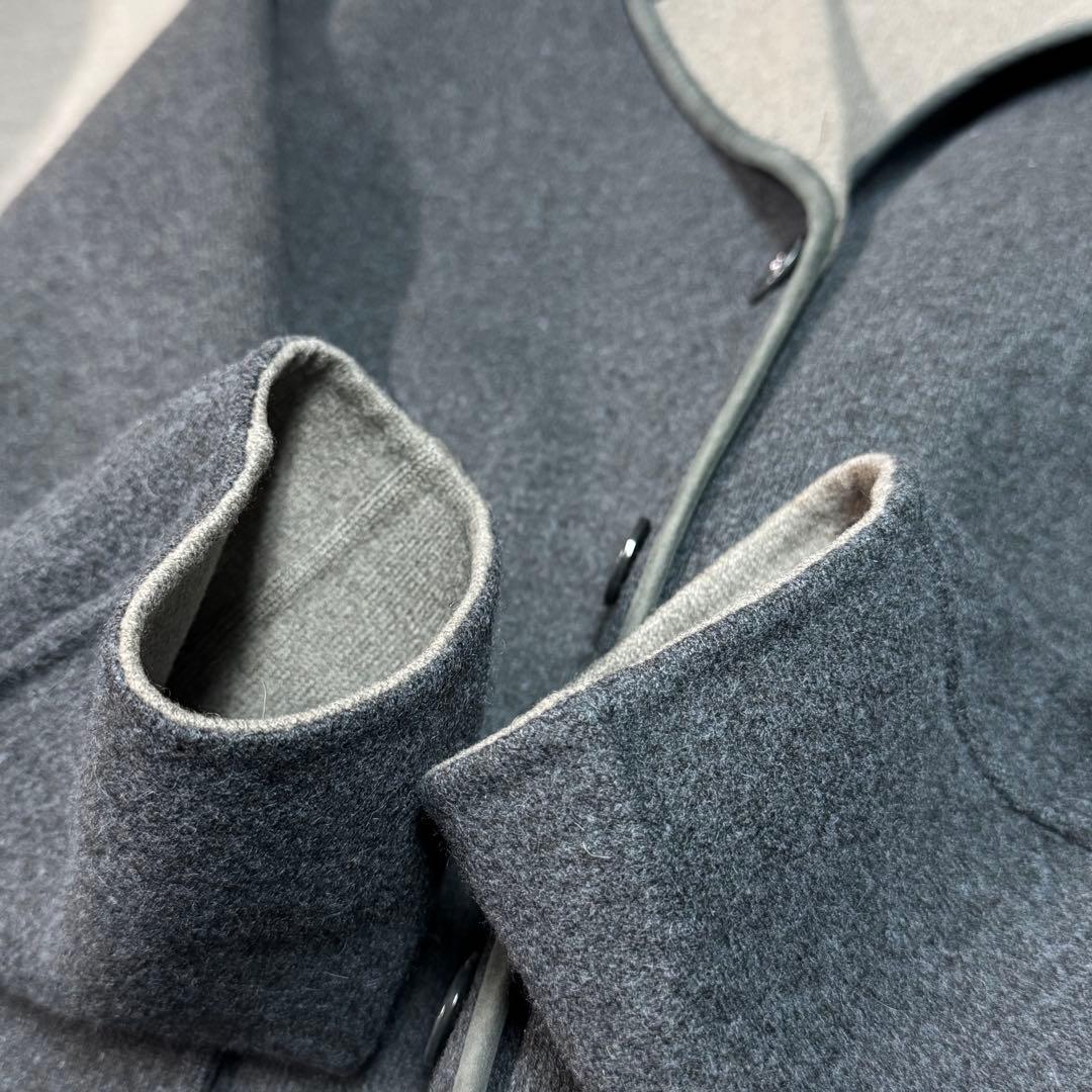 ロロピアーナ　ベビーカシミヤ　38　グレー　ダブルフェイス　チェスターコート
