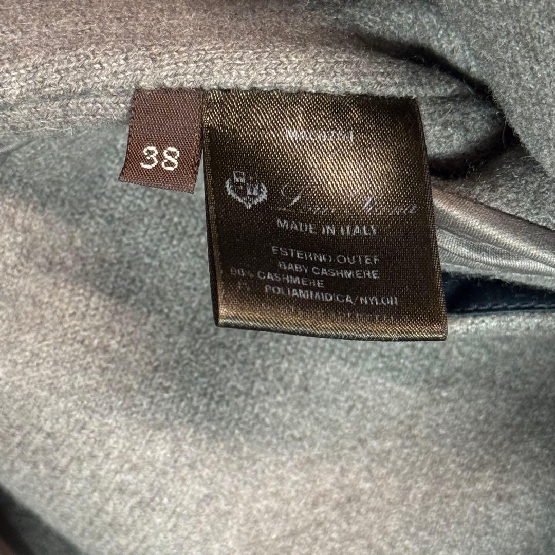 ロロピアーナ　ベビーカシミヤ　38　グレー　ダブルフェイス　チェスターコート